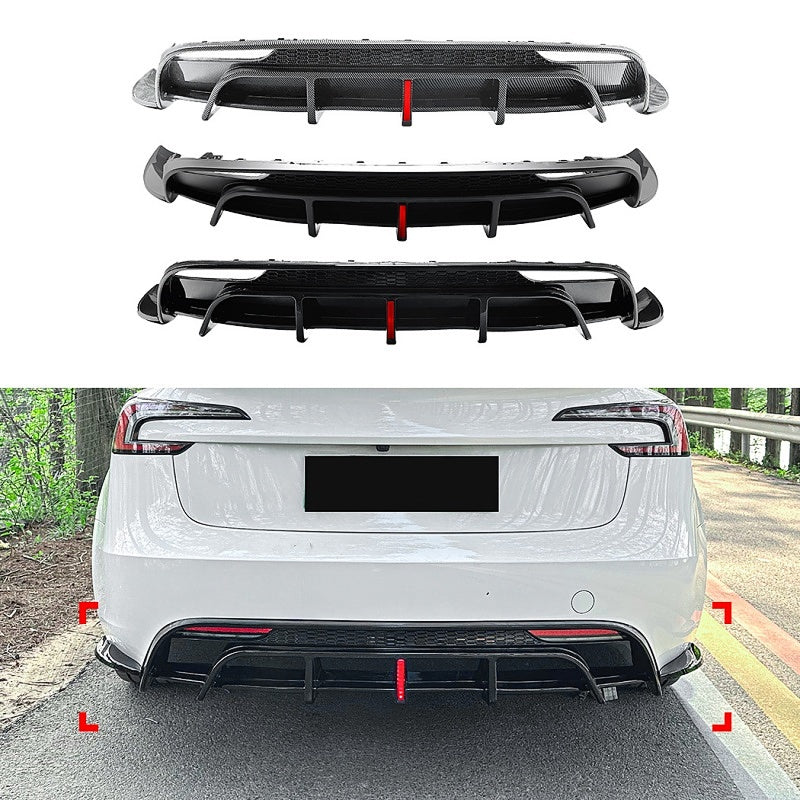 Tesla Model 3 Highland ABS Rear Bumper Diffuser with Brake Light
