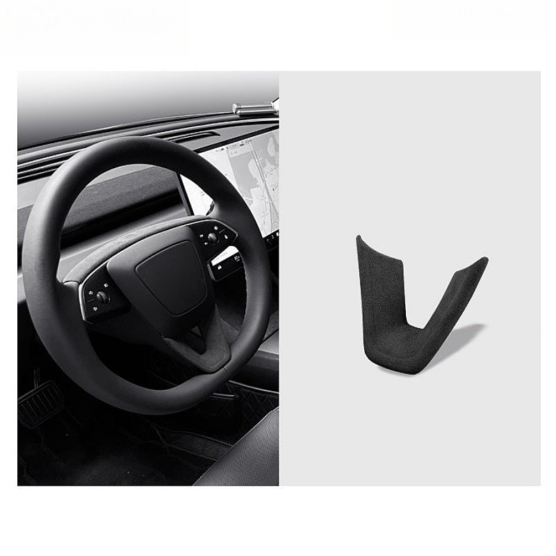 Tesla Model 3 Highland/Y Juniper Alcantara Steering Wheel U-Shaped Panel Patch