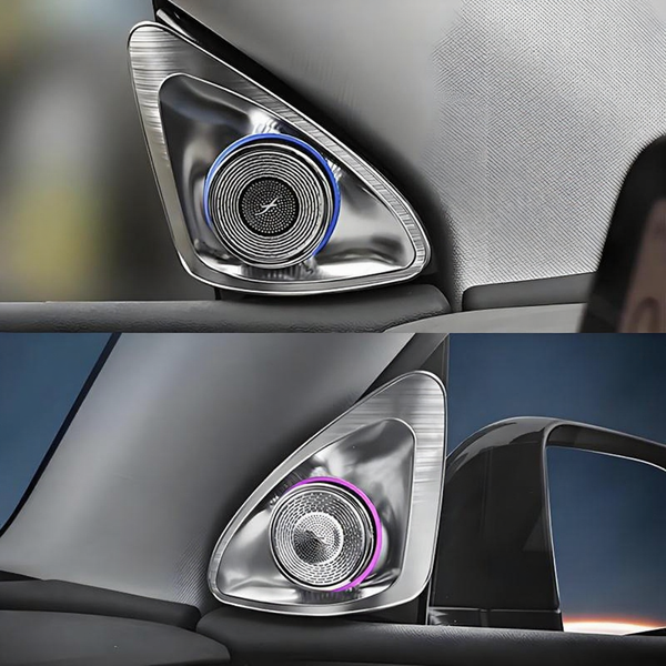 Tesla Model 3/Y/3Highland 4D Rotating Tweeter with LED Ambient Lighting