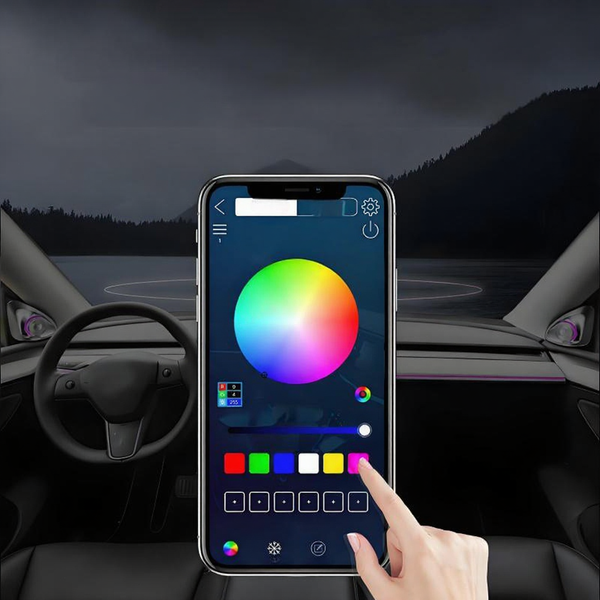 Tesla Model 3/Y/3Highland 4D Rotating Tweeter with LED Ambient Lighting