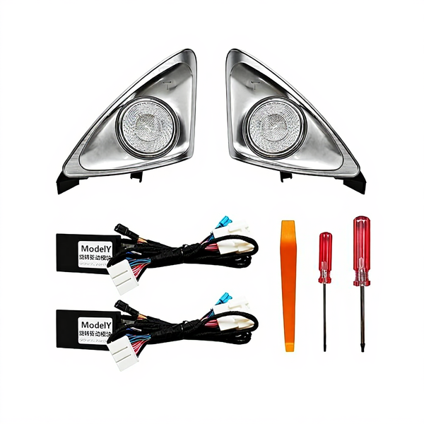 Tesla Model 3/Y/3Highland 4D Rotating Tweeter with LED Ambient Lighting