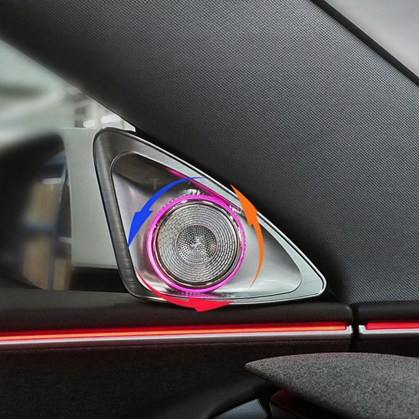 Tesla Model 3/Y/3Highland 4D Rotating Tweeter with LED Ambient Lighting