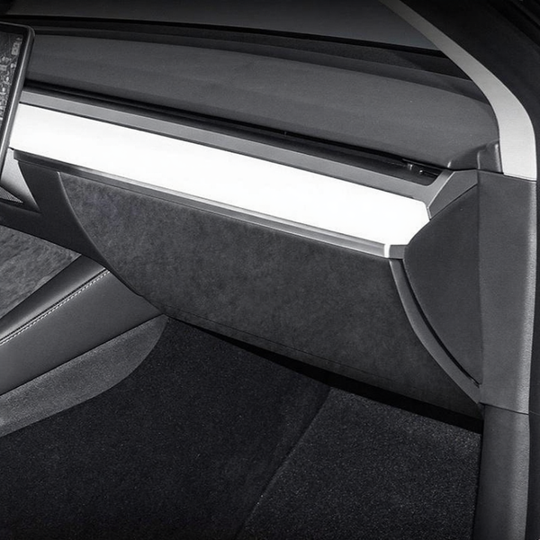Tesla Model 3/Y Alcantara Passenger Storage Box Anti-Kick Pad