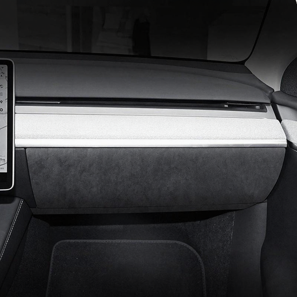 Tesla Model 3/Y Alcantara Passenger Storage Box Anti-Kick Pad