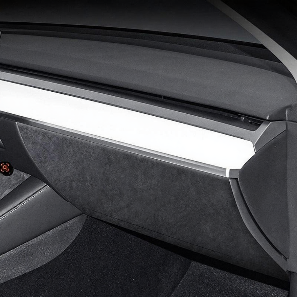 Tesla Model 3/Y Alcantara Passenger Storage Box Anti-Kick Pad