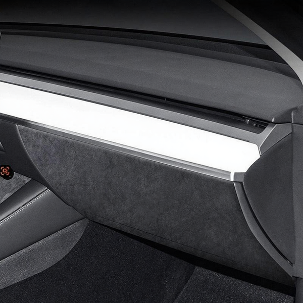 Tesla Model 3/Y Alcantara Passenger Storage Box Anti-Kick Pad