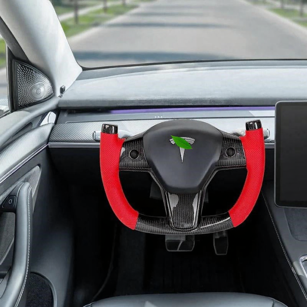 Tesla Model 3 / Y Custom Carbon Fiber Steering Wheels F1 Style Secondary image
