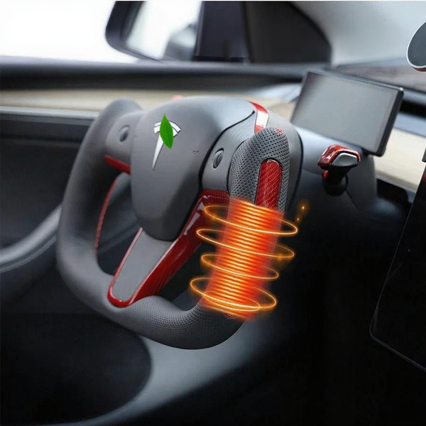 Tesla Model 3/Y Yoke Style Steering Wheel With Red Sport Style