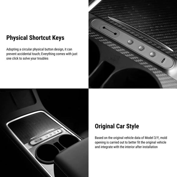Center Console USB Hub Buttons for Tesla Model 3/Y