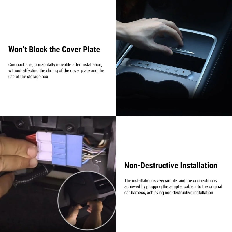 Center Console USB Hub Buttons for Tesla Model 3/Y