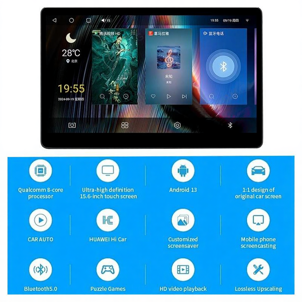 Tesla Model 3/Y 15.6-inch Smart HD Entertainment Screen