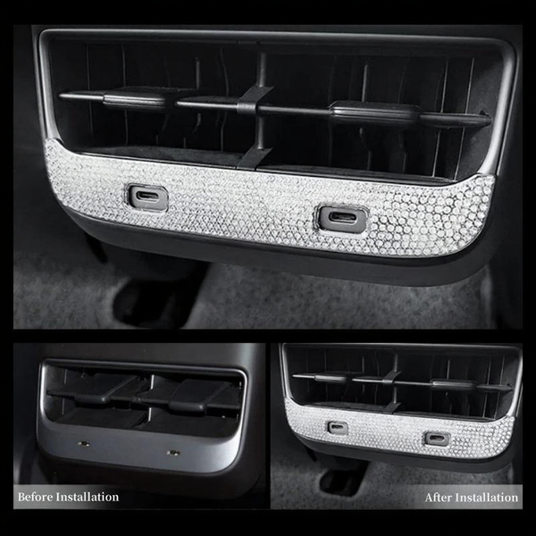 Tesla Model 3/Y Rear Air Condition Vent Diamond Patch（2017-2023）