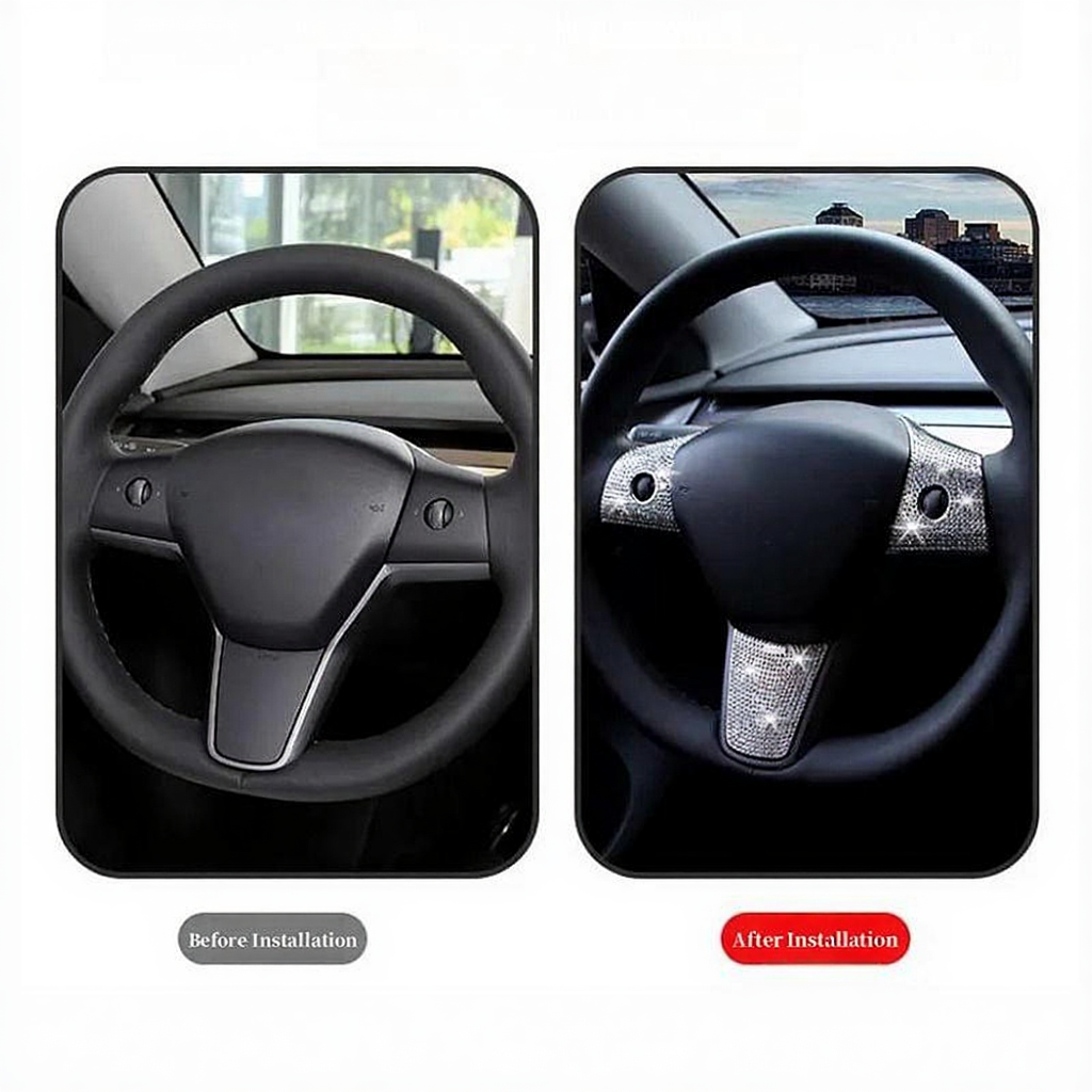 Tesla Model 3/Y Steering Wheel Button Diamond Patch (2017-2023)
