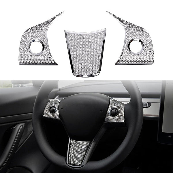 Tesla Model 3/Y Steering Wheel Button Diamond Patch (2017-2023)