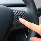 True Carbon Fiber Steering Wheel Patch for Tesla Model 3/Y
