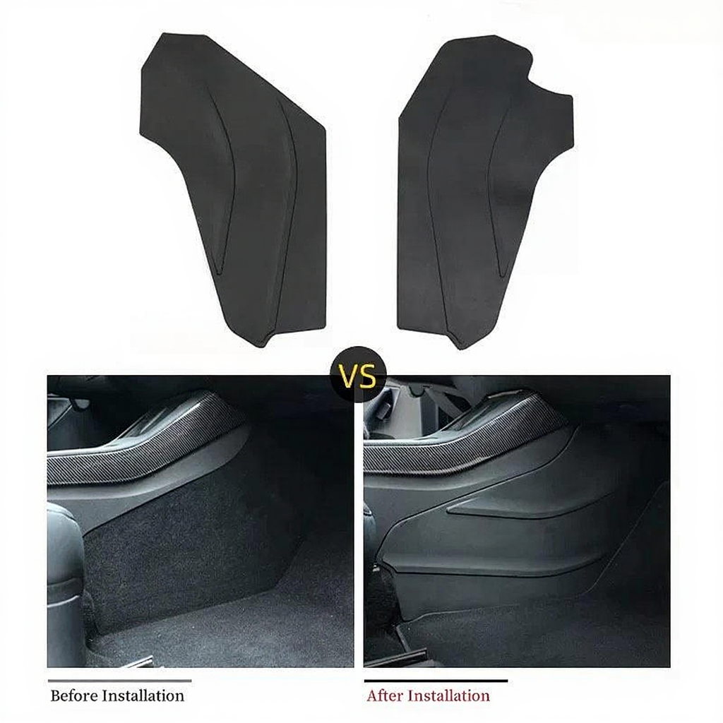 Tesla Model 3/Y/3Highland center console side guard TPE kick pad