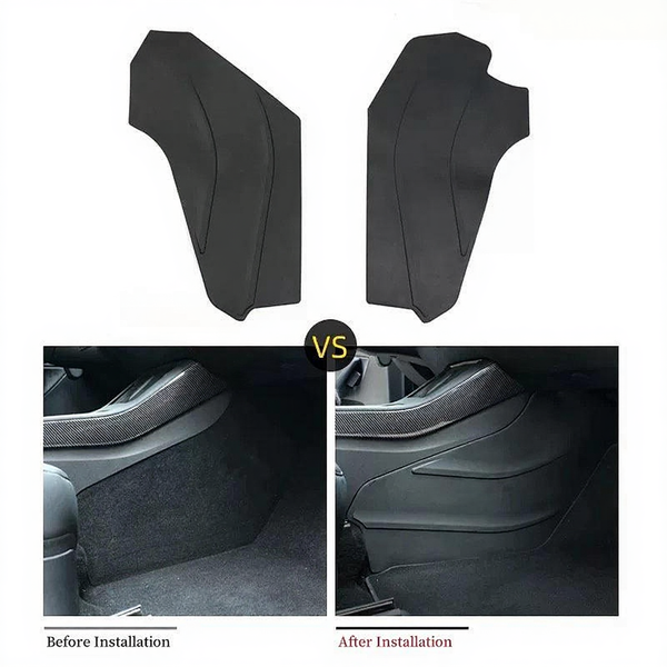 Tesla Model 3/Y/3Highland center console side guard TPE kick pad