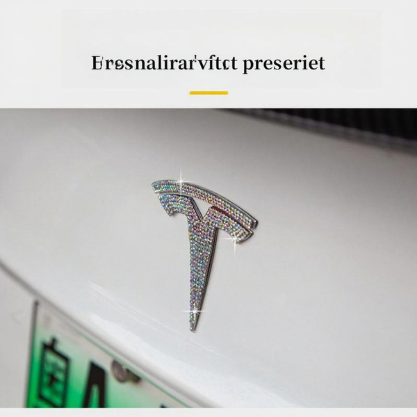 Tesla Model 3/Y Diamond-encrusted Badge Patch