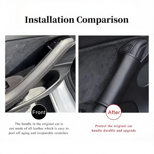 Tesla Model 3/Y Inner Door Handle Leather Protective Cover