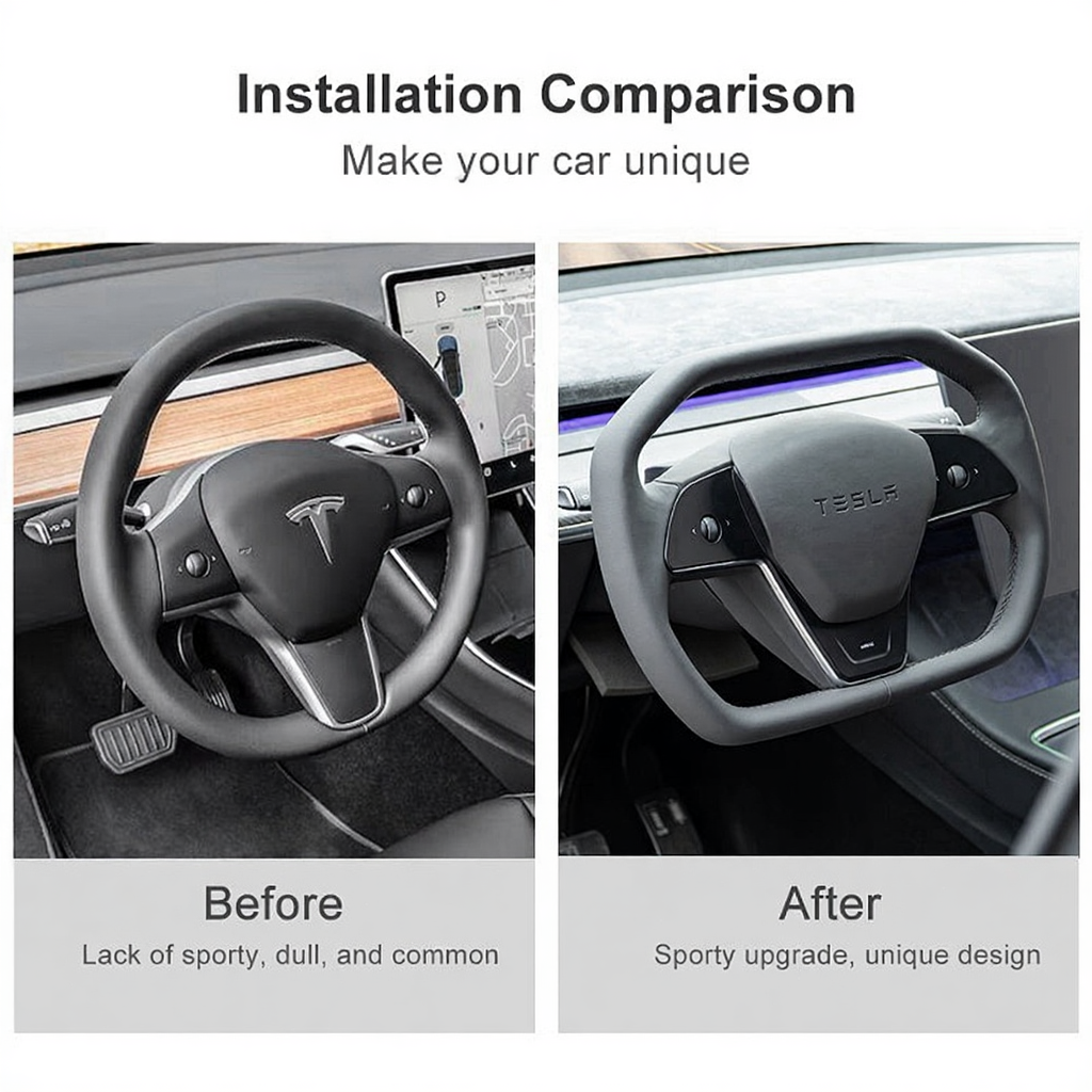 Tesla Model 3/Y Steering Wheel is Inspired by Cybertruck Style