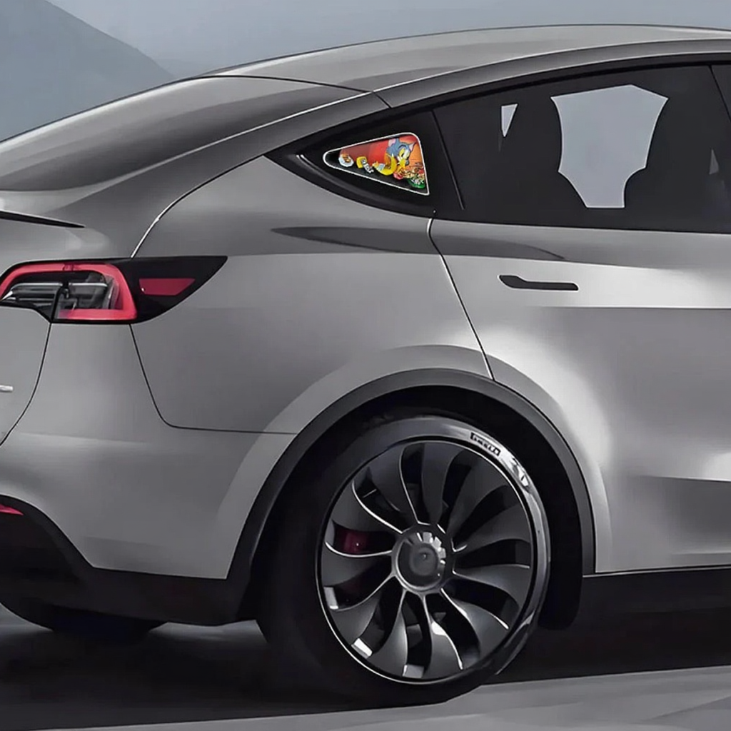 Tesla Model 3/Y/3 HighlandTriangle Window Ambient Lighting Tom and Jerry