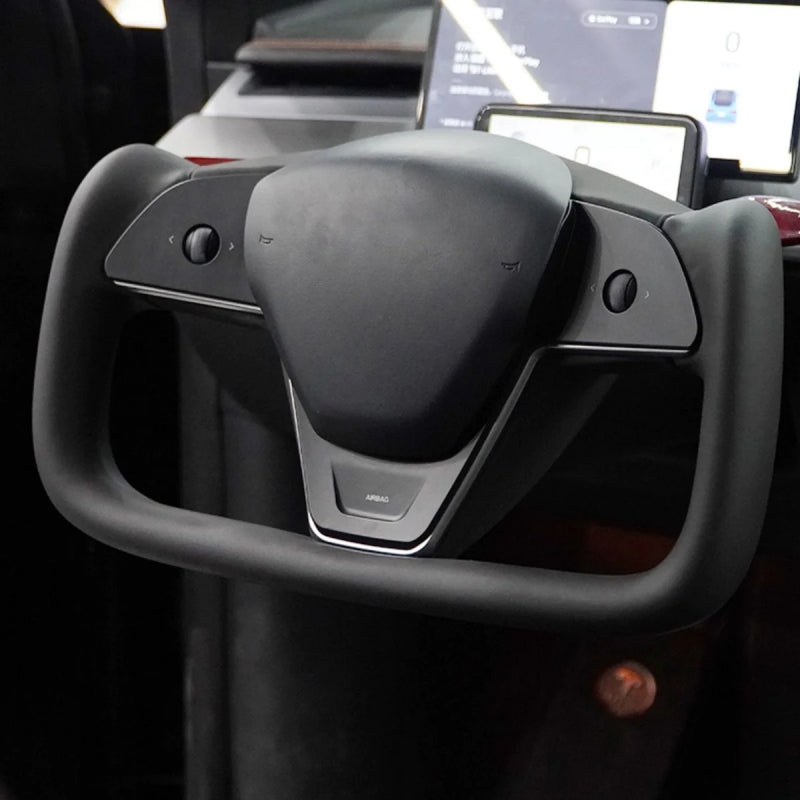 Tesla Model 3/Y Yoke Steering Wheel  - Black Nappa Leather