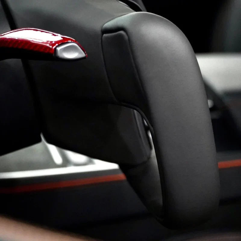 Tesla Model 3/Y Yoke Steering Wheel  - Black Nappa Leather