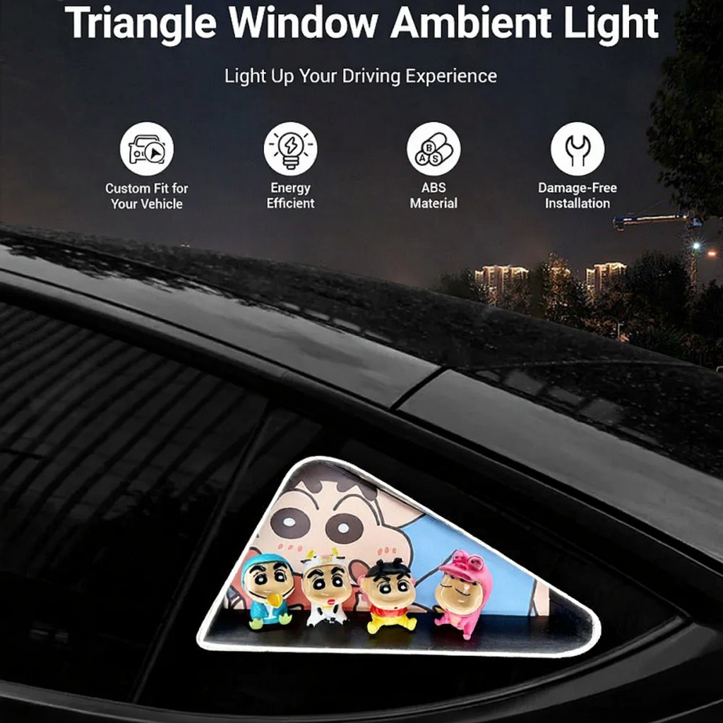 Tesla Model 3/Y/3 Highland Triangle Window Ambient Lighting Crayon Shin-chan