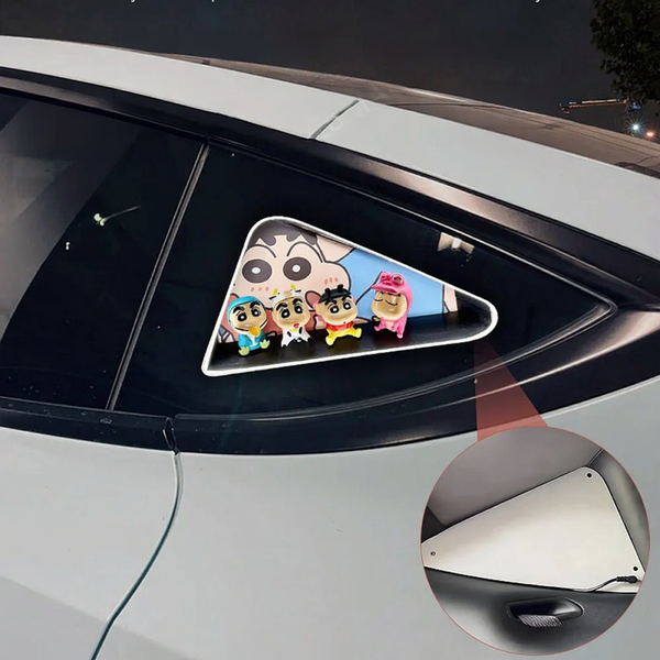 Tesla Model 3/Y/3 Highland Triangle Window Ambient Lighting Crayon Shin-chan