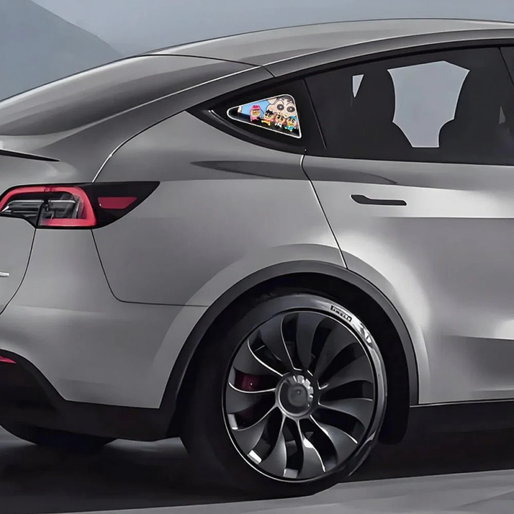 Tesla Model 3/Y/3 Highland Triangle Window Ambient Lighting Crayon Shin-chan