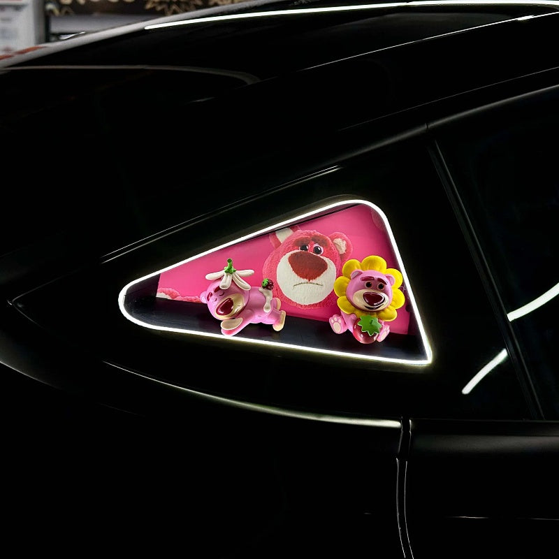Tesla Model 3/Y/3 Highland Ambient Light Triangle Window Lotso Bear