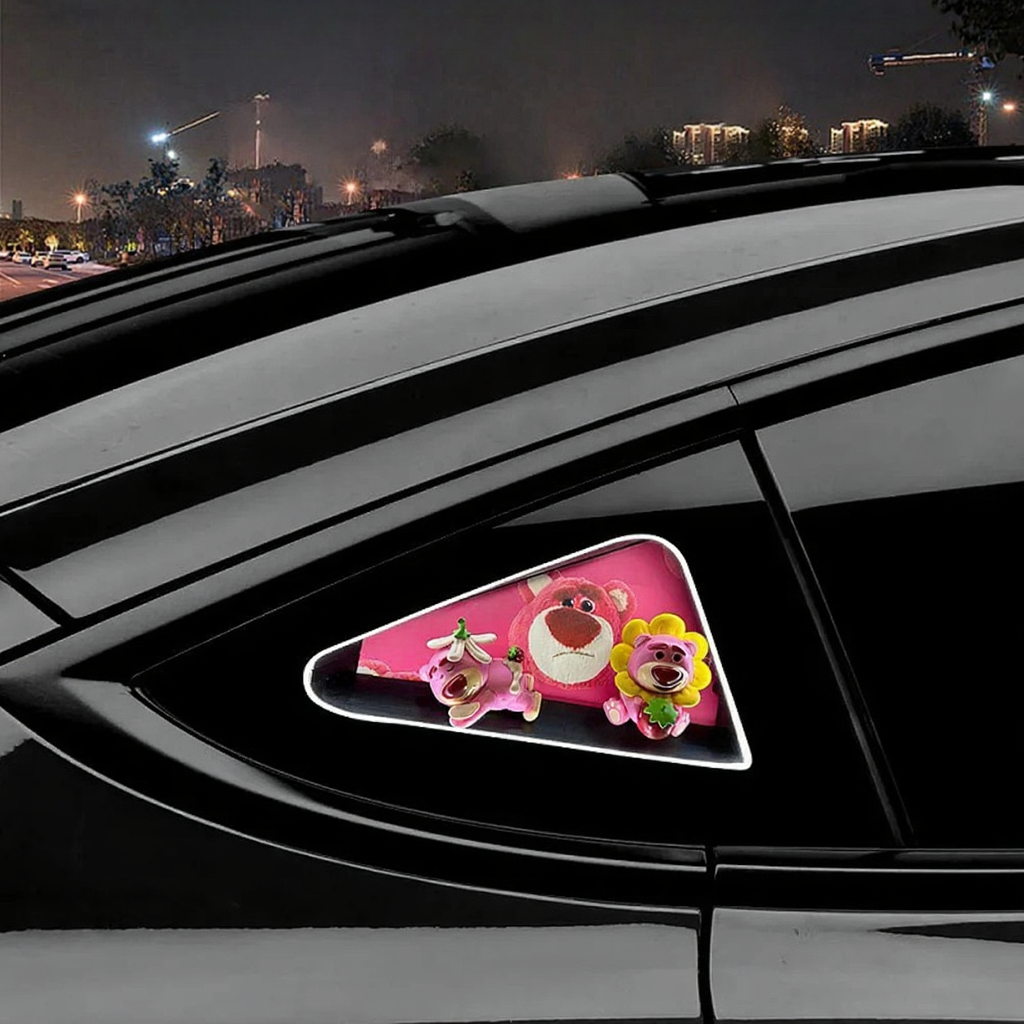 Tesla Model 3/Y/3 Highland Ambient Light Triangle Window Lotso Bear