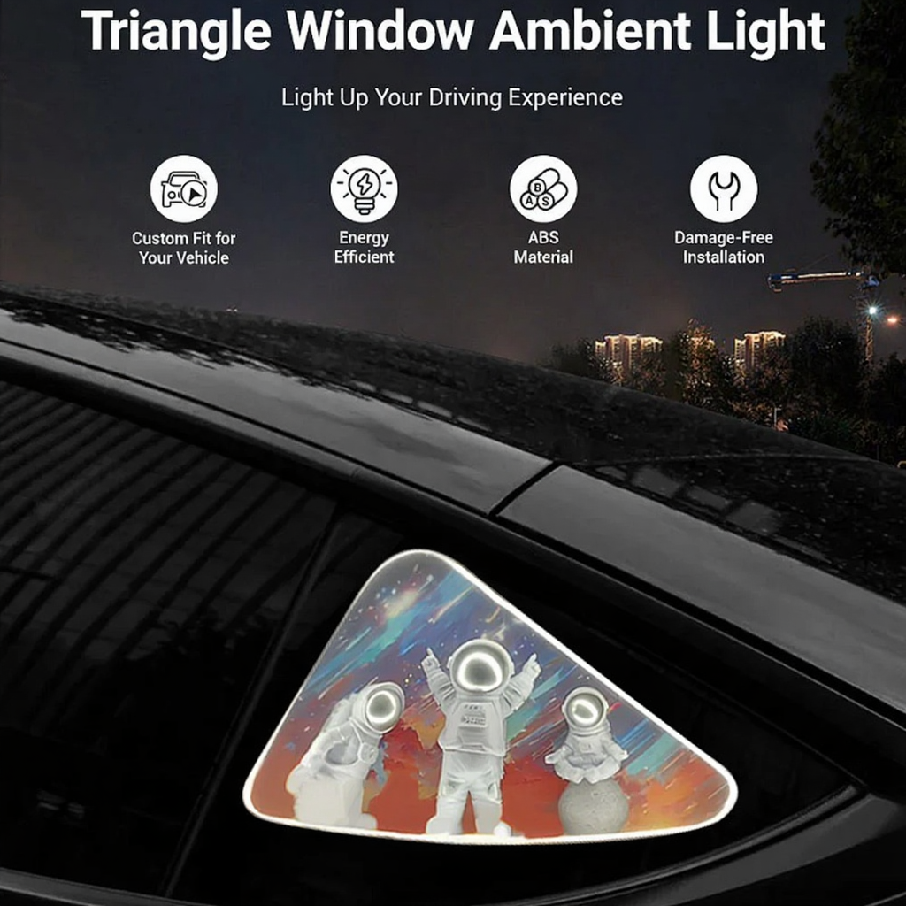 Tesla Model 3/Y/3 Highland Astronaut Ambient Light Triangle Window