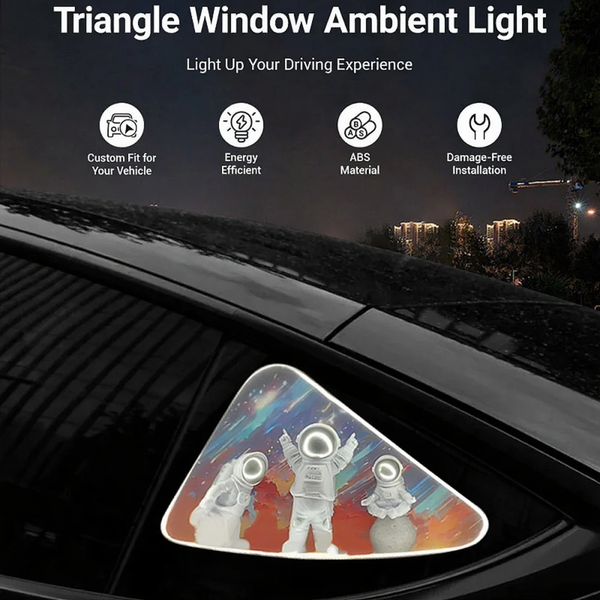 Tesla Model 3/Y/3 Highland Astronaut Ambient Light Triangle Window