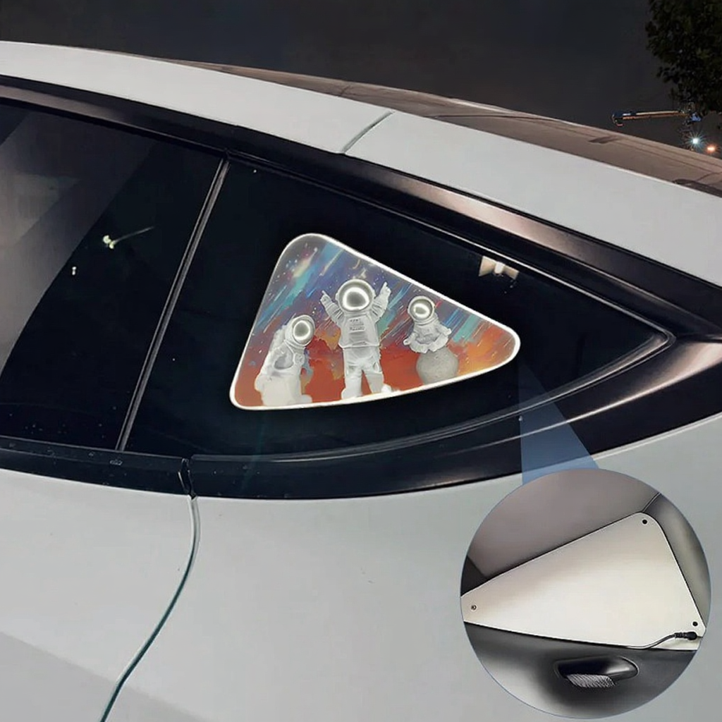 Tesla Model 3/Y/3 Highland Astronaut Ambient Light Triangle Window