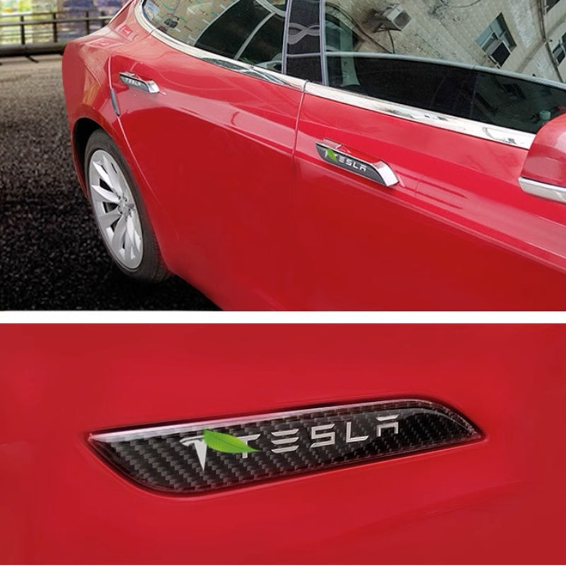 Tesla Model S Carbon Fiber Style Door Handle Protector Secondary image