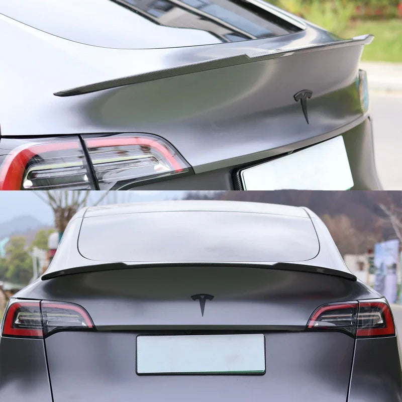 Tesla Model Y Aftermarket Spoiler - Real Molded Carbon Fiber（2019-2024）