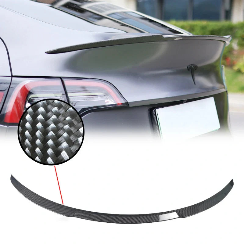 Tesla Model Y Aftermarket Spoiler - Real Molded Carbon Fiber（2019-2024）