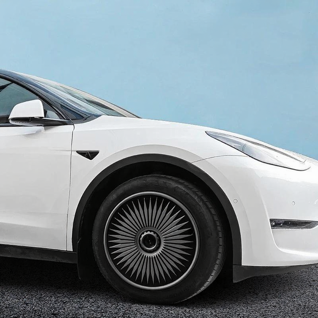Tesla Model Y Full Wrap 19" Hubcap Wheel Protectors Secondary image