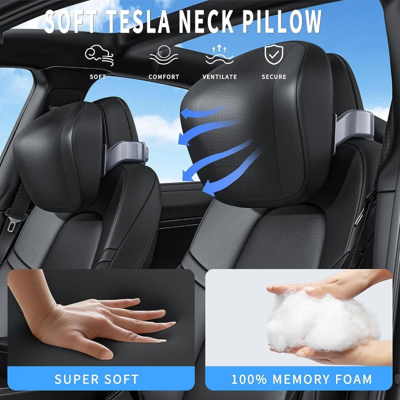Tesla Multifunctional Headrest Adjustable Pillow