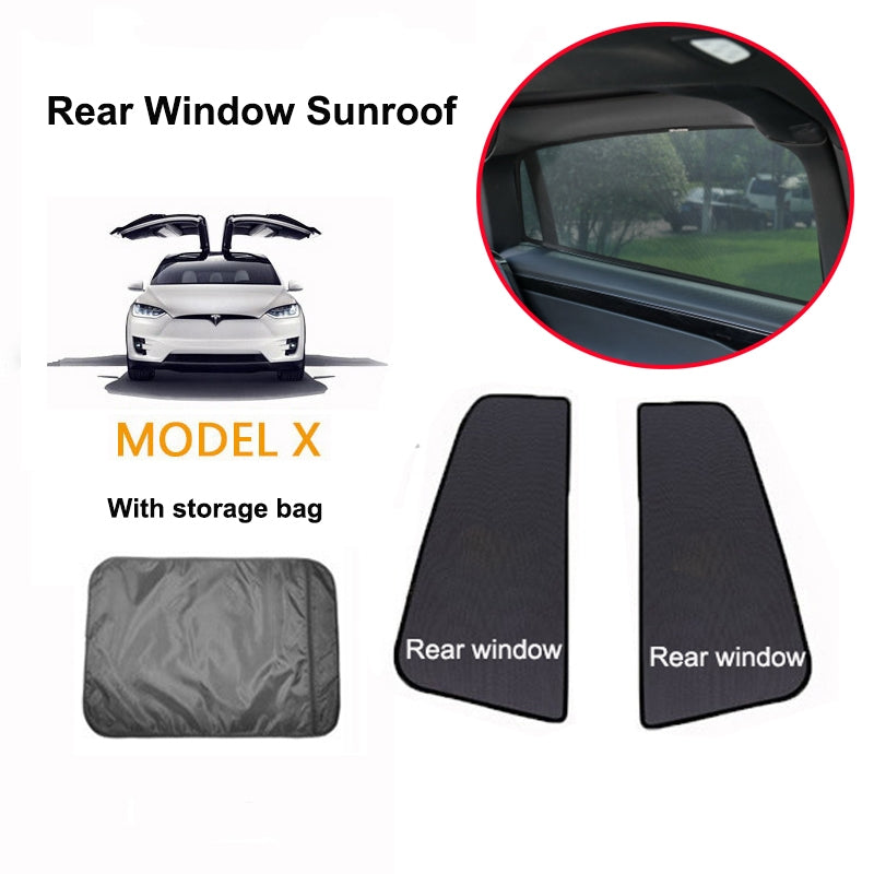 Tesla Model X Windshield Sunshade Front and Rear Sunroof（6pcs Full sunroof）