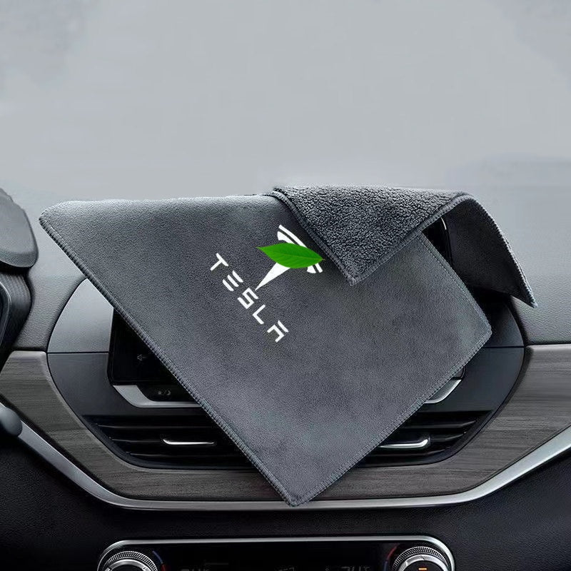 2Pcs Tesla Multipurpose Coral Fleece Towel