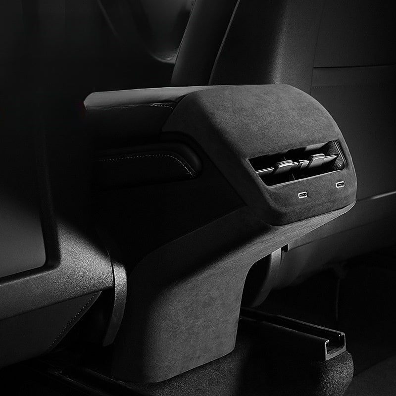 Tesla Model 3/Y Alcantara Rear Air Vent Kick Proof Trim Cover