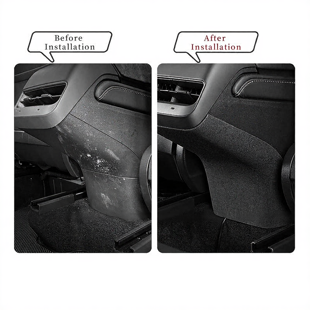 Tesla Model 3/Y Alcantara Rear Air Vent Kick Proof Trim Cover