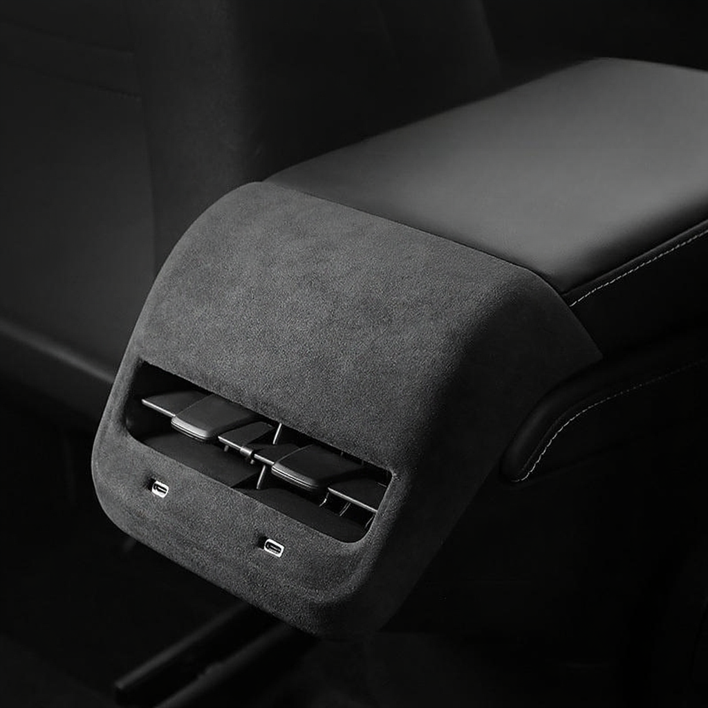 Tesla Model 3/Y Alcantara Rear Air Vent Kick Proof Trim Cover