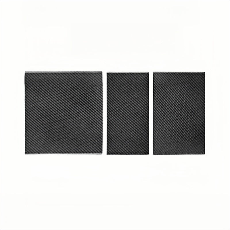 True Carbon Fiber Center Console Overlay for Tesla Model 3 Highland & Model Y Juniper  (3PCS)