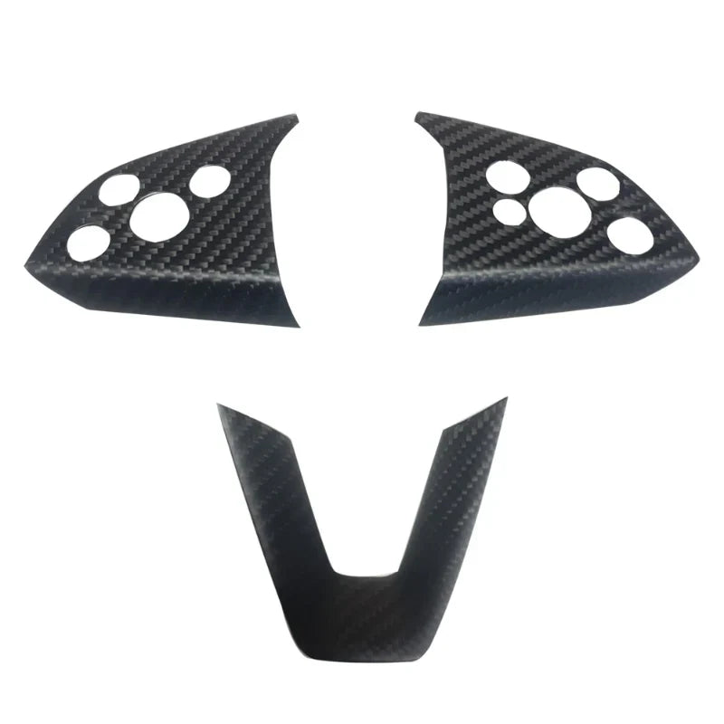 True Carbon Fiber Steering Wheel Patch for Tesla Model 3/Y