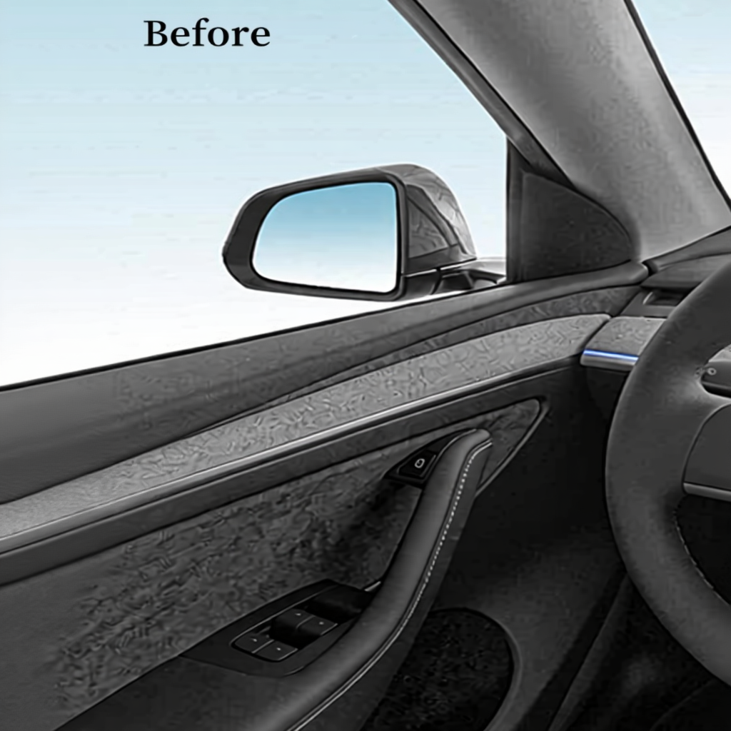Ultra-Thin Alcantara Door Gap Trim for Tesla Model 3/Y