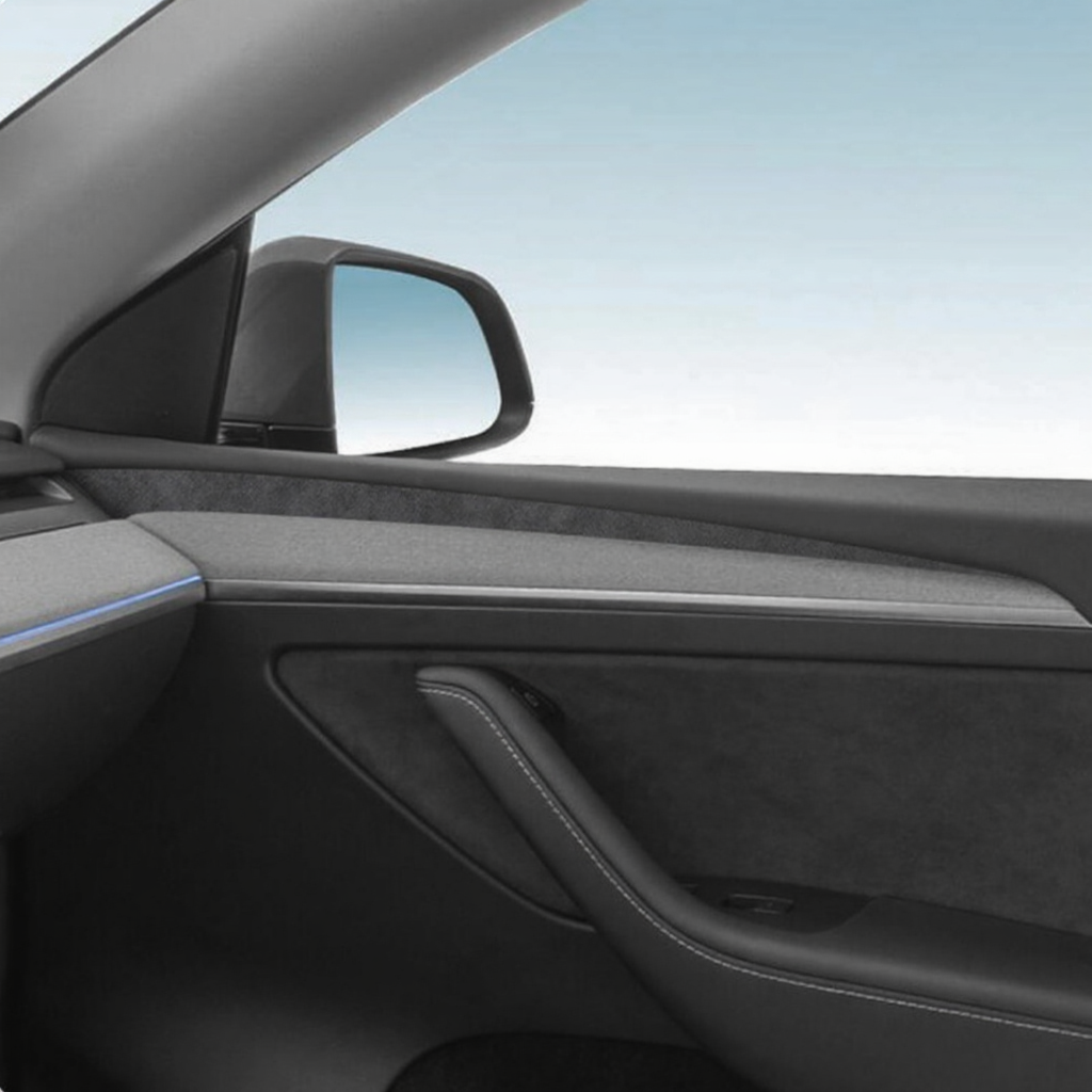 Ultra-Thin Alcantara Door Gap Trim for Tesla Model 3/Y
