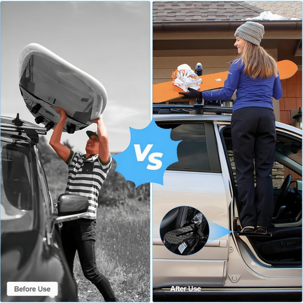 Universal Foldable Car Door Step With Emergency Hammer Function